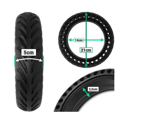 pneu plein 8.5" Xiaomi M365 / PRO 2 / 1S / Essential /Mi Scooter